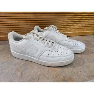 Nike Court Vision Low Top Triple White Sneakers